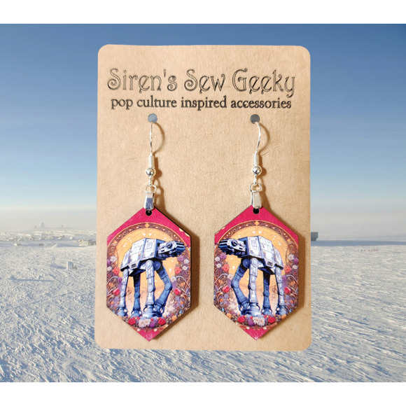 Star Wars AT-AT Imperial Earrings Walker Assault Vehicle - Picture 1 of 3